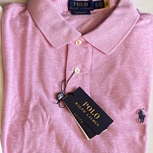 Polo Ralph Lauren Classic Fit Mesh Short Sleeve Polo Shirt Pink Heather
